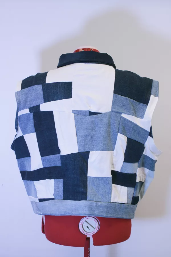 veste patchwork sans manches