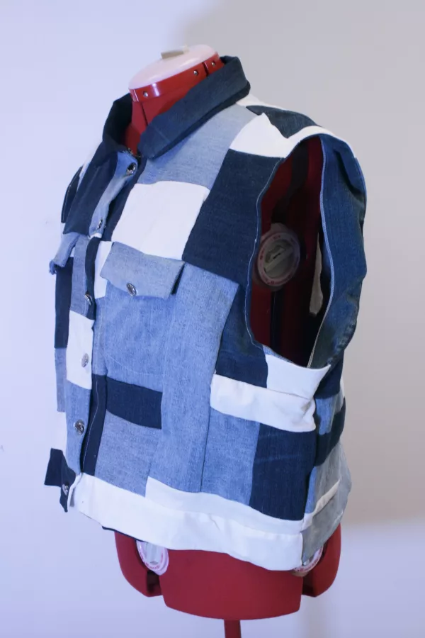 veste patchwork sans manches